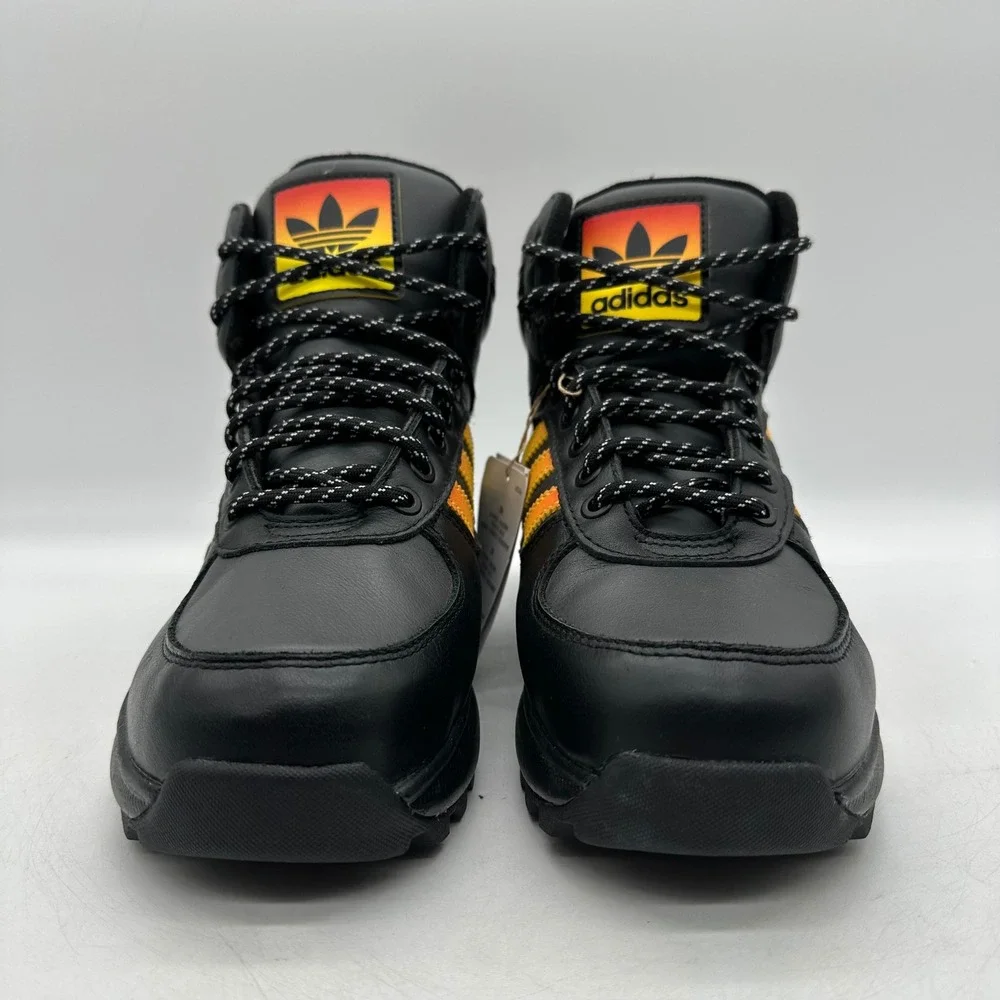 Adidas HQ2067 Mens Size 6 Black Chasker Solar Gold High Leather Sneaker Boots